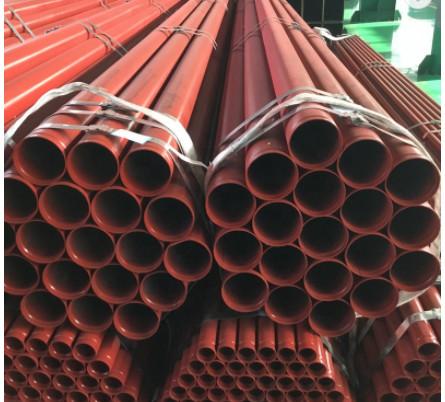 UL FM Plastic Lining Steel Pipe Fire Sprinkler Piping Red Black Painted Steel PIpe