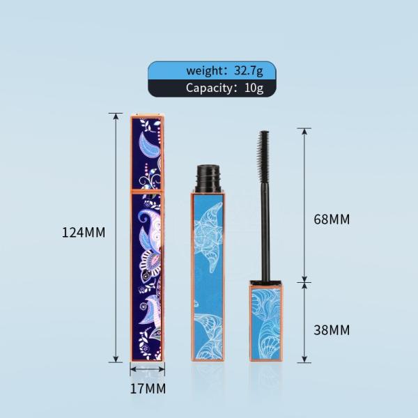 Dia 17mm  Broken Hair Finishing Square Mascara Tube Cosmetic Packaging 10ml
