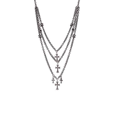 3 Layer 925 Silver Necklaces Fashionable With Alphabet Charms