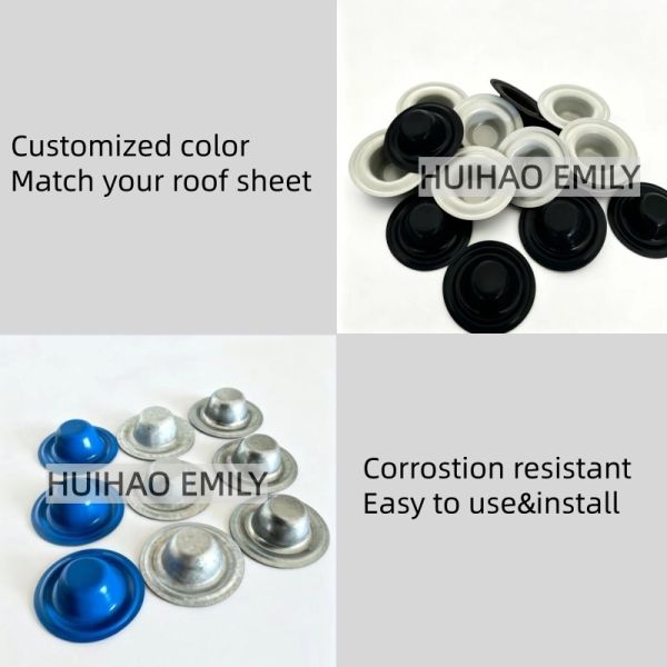 Corrugated Roofing Plate Fasteners Metal Screw Cap For Roofing Screws Cover