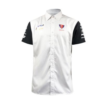 Camisa de pólo masculina de corrida de verão com painel de contraste painéis laterais e design de roupas esportivas