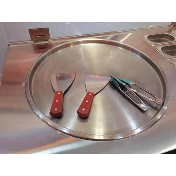 Customized Thai Fried Flat Ice Cream Roll Machine Stainless Steel Quick Frozen Ice Cream Roll Machine