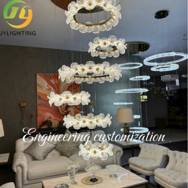 Luces de lujo floral de luces modernas para comedor, dormitorio y vestíbulo
