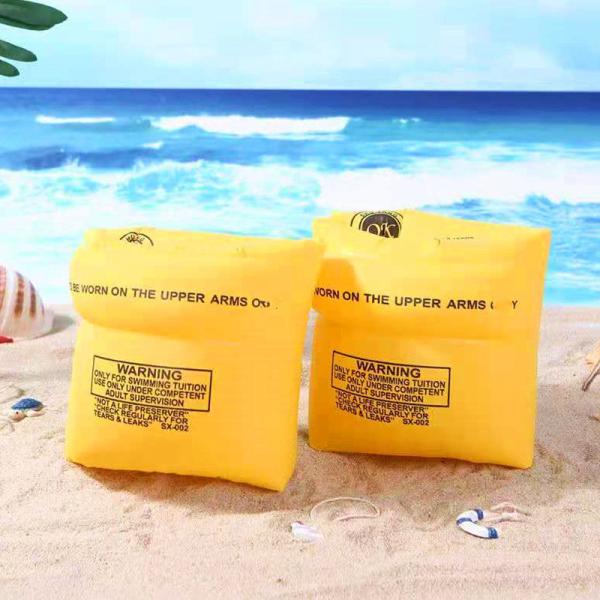 Kids Swimming Arm Ring Foldable PVC Inflatable Float Air Sleeves Circle
