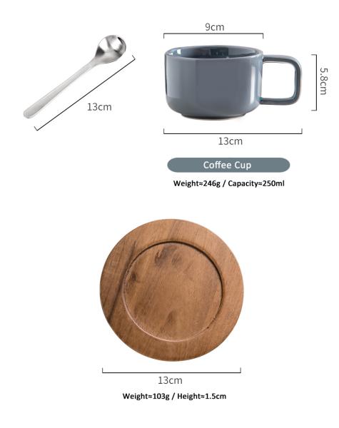 Minimizmo Taça de café nórdica e prato conjunto de 12 peças Cerâmica 250 ml caneca de porcelana