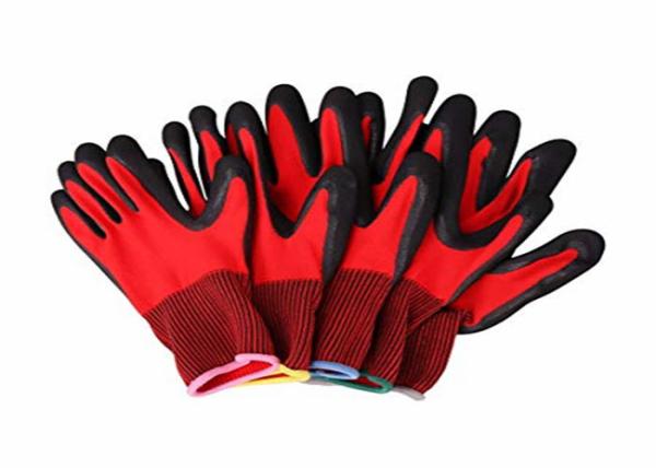 Lightweight Nitrile Coated Work Gloves Knitted Wrist For Industrial Working