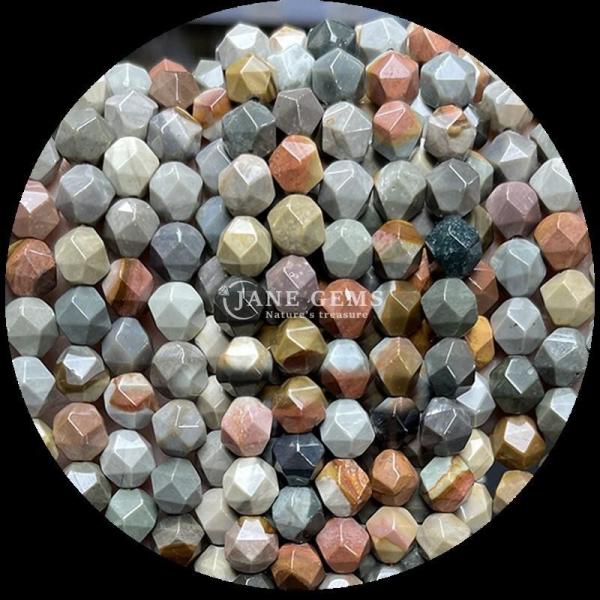 Многоцветные бриллиантовые бисеры и синий песчаник для изготовления ювелирных изделий