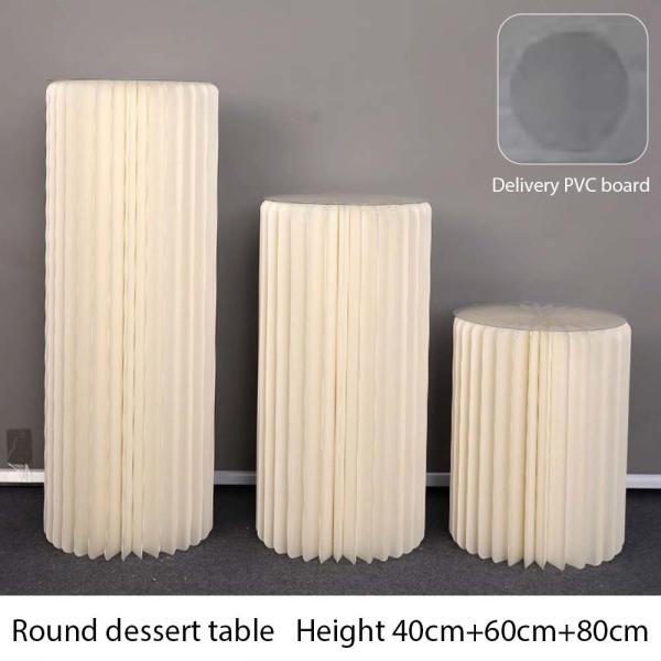 2024 en gros 4 pièces de papier pliable stand d'affichage de dessert pour l'événement