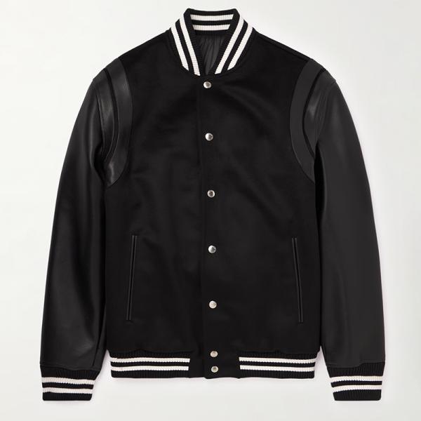 Customized Logo Street Wear Varsity Jacket Mens Letterman Jacket Solid Pattern