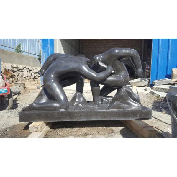 Customized Fighting men marble sculpture , exhibition sculptures ,China stone Sculpture supplier