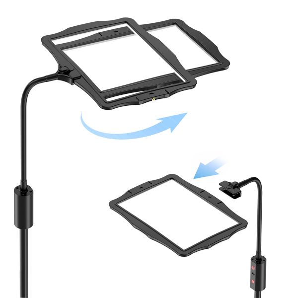 Adjustable Height LED Magnifier with PMMA Lens for Floor-mounted Reading Tasks