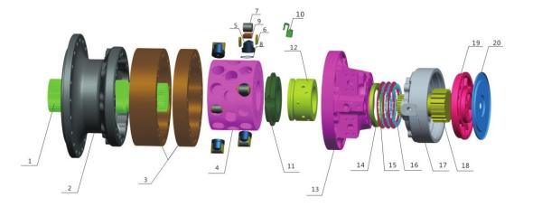 Poclain MS250 Hydraulic Radial Motors Parts/Replacement parts/Repair kits Made in China