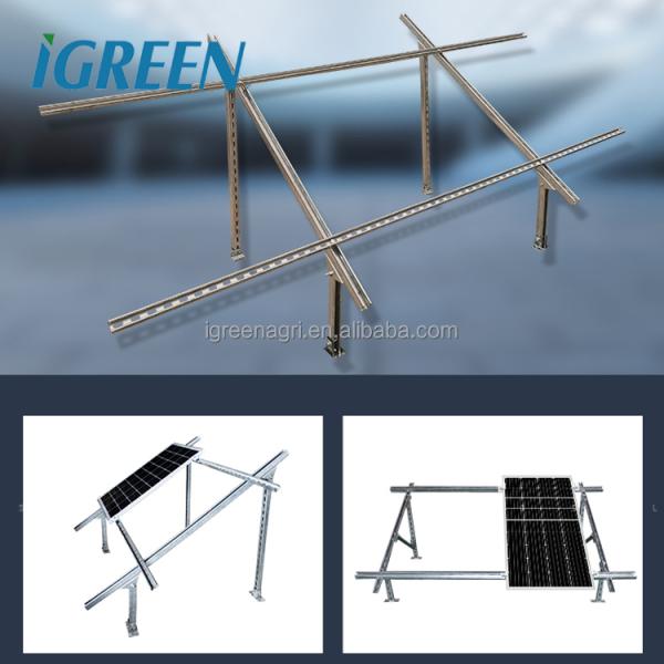 IGREEN Hot-dip Galvanized Steel Bracket For Solar Panel Mounting Structure With 120-Year Warranty Gray