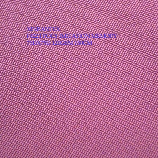 F4208 100%polyester shape memory fabric 75DX75D  for jacket