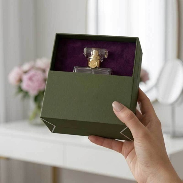 Custom Luxury Slide Drawer Perfume Gift Box With Gold Foil Stamping