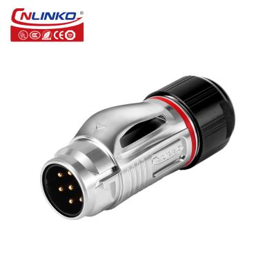 CNLINKO M20 7 Pin IP68 Waterproof Circular Solder Copper Pin Power Cable Type Connector Plug