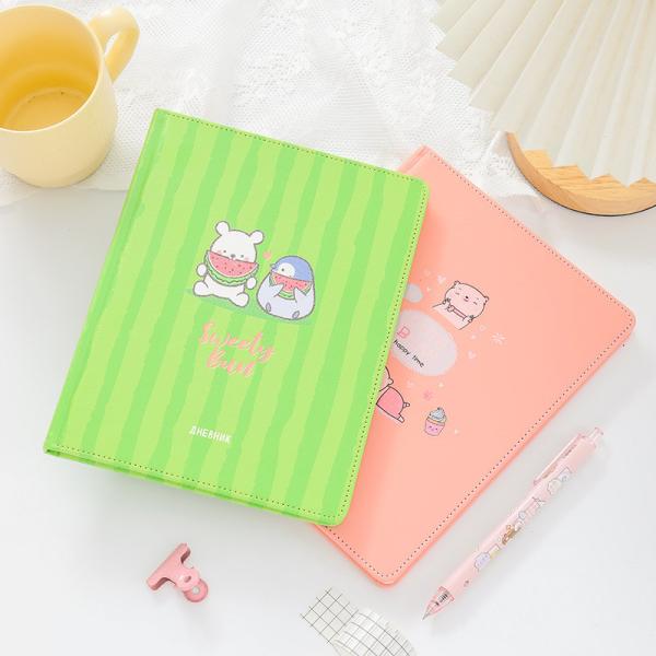 Cute Cartoon Hardcover Notebook A5 Blank Inside Pages Journal Diary For Students