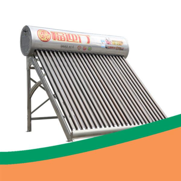 Low pressure stainless steel solar hot water heating systems for homes