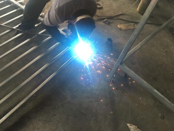 Hercules Fence Panels 45° Mitre 1800mm height 2450mm Steel Picket Fence Interpon coated 80 microns minimum powder