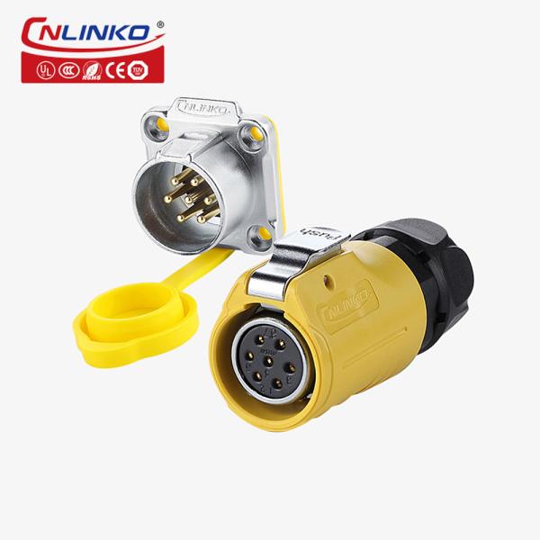 CNLINKO M20 7 Pin Male Female Electrical Plug Waterproof Multi Core Cable Connector 7 Pin