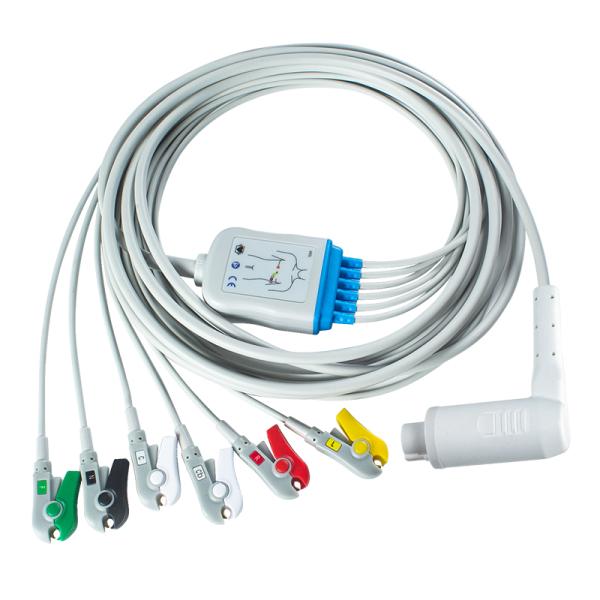 Corpuls 3 6Lead IEC Grabber Patient Cable with AHA/ IEC Lead Color Coding