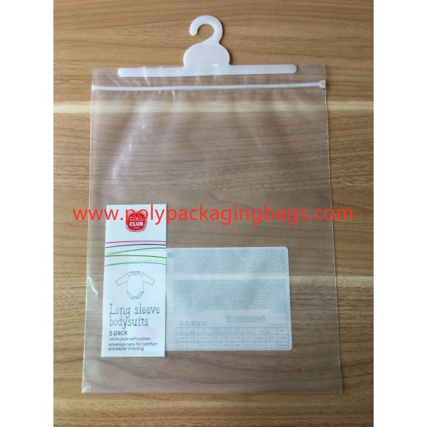 Best-selling wholesale resealable plastic bag with hanger / self-sealing plastic bag with hook