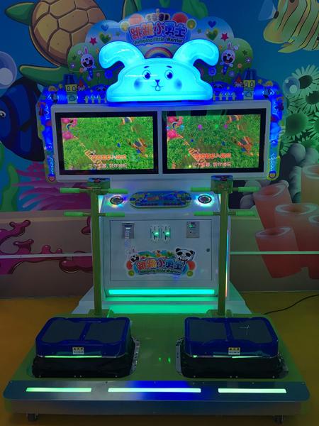 Cute Rabbit Kids Jumping Little Warrior Sport Machine Coin Operated