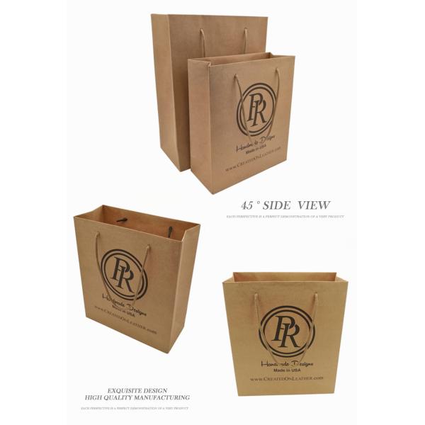 Cheap Recycled Custom Logo Printed Personalized Kraft Paper Bags With Handles