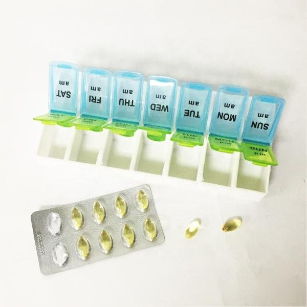 Detachable  Plastic weekly 14 cases medicine pill box case storage Organizer Dispenser 7 days planner  black white day night