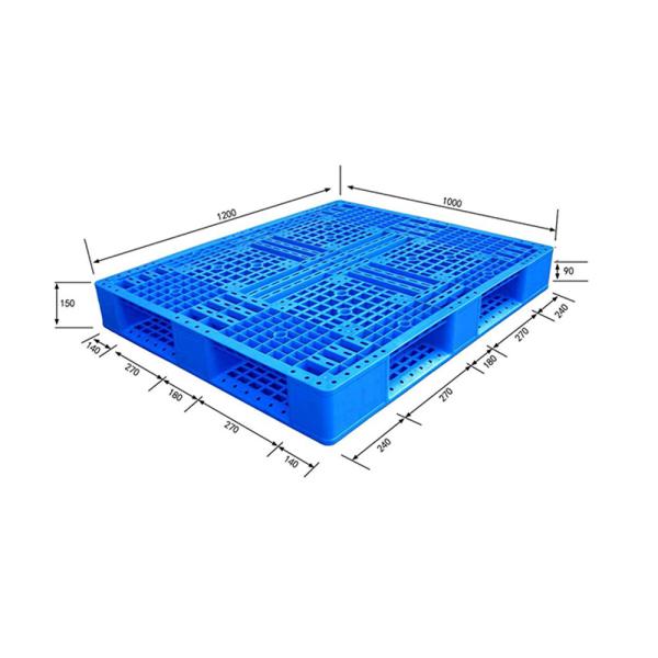 Páletes estáticas do HDPE das páletes plásticas da parte superior lisa da higiene anti 1200×1000mm
