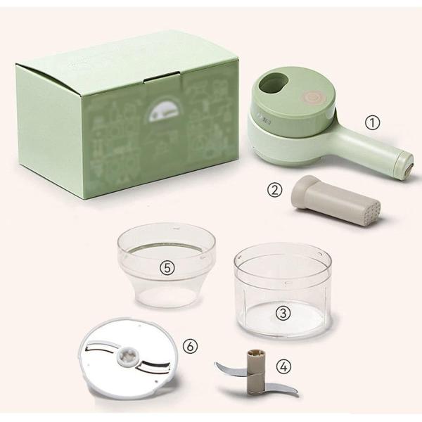 Europe Portable 4 in 1 Vegetable Cutter Set Smart Gadget Electric Slicer Kitchen Chopper