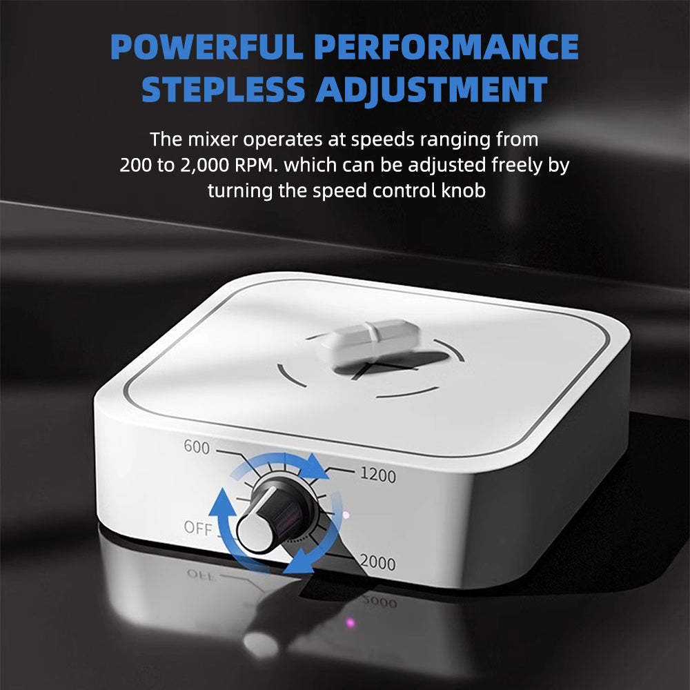 Mini Magnetic Stirrer, USB‑Charged Portable Liquid Mixer, Adjustable Speed 200‑2000 RPM, 1.0‑1.5L Capacity, Low‑Voltage Lab Magnetic Mixing Equipment