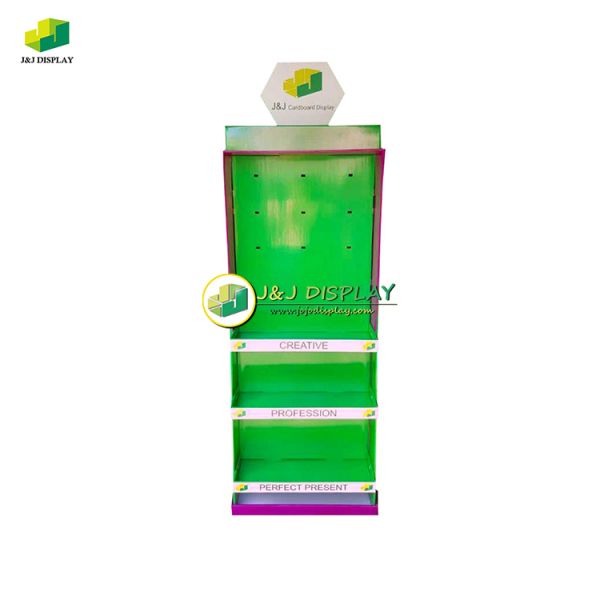 POS Cardboard Pegboard Display Stand Easy Assembly Waterproof 165cm