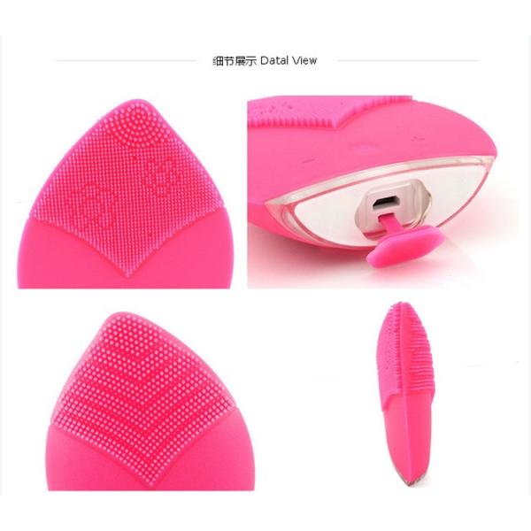 Waterproof Rechargeable Facial Cleansing Brush , Silicone Face Cleansing Brush