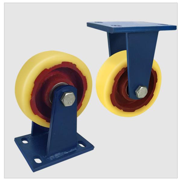 1000kg High Load Heavy Duty Red Iron Core Nylon Castor Wheel with Roller Bearing Type