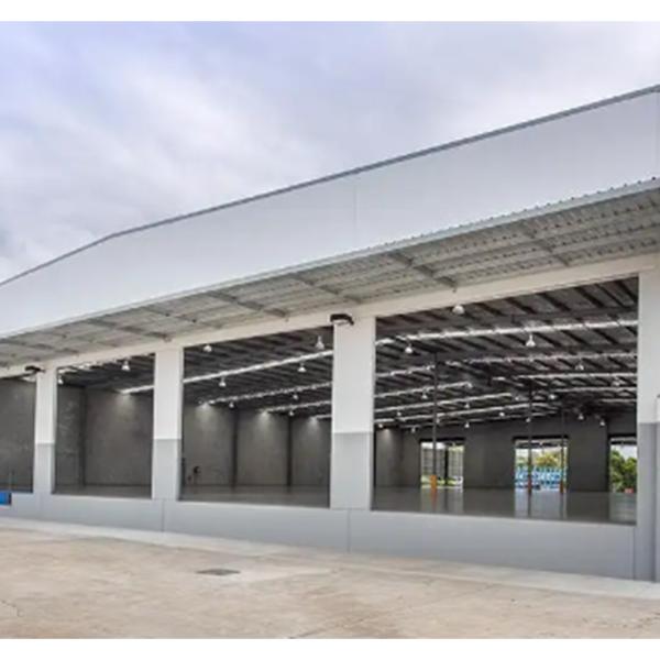 Custom Length Prefabricated Building Factories Fast Build  Car 4s Hall Steel Structure
