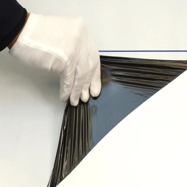 Ritian No Gluing Self Adhesive PE Protection Film Surface Protective Black And White Film For Profile