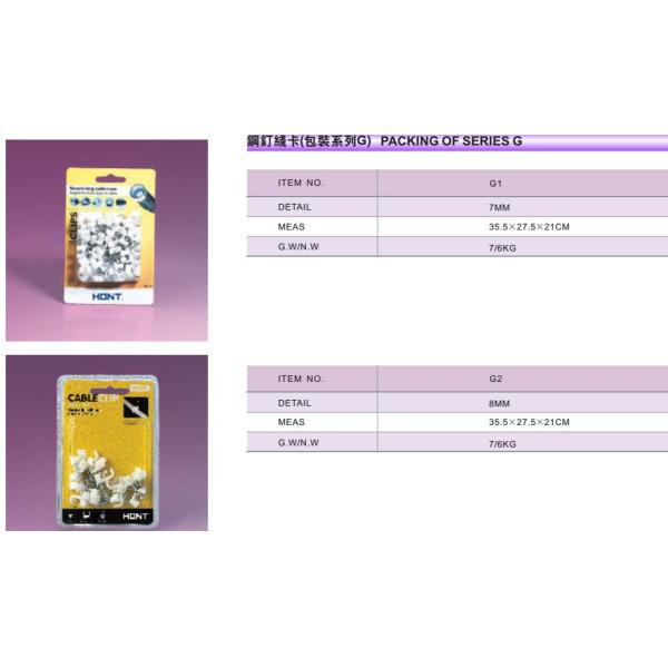 Blister card packing cable clips