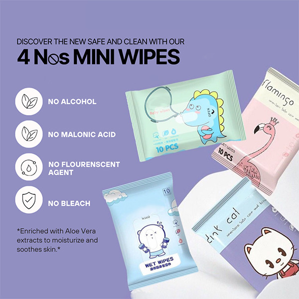 Baby Hand And Face Wet Wipes 14*15cm 99.9% Pure Water Wet Wipes Alcohol Free