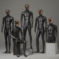 Modèle de visage électroplaté corps entier mannequin en fibre de verre masculin avec tête