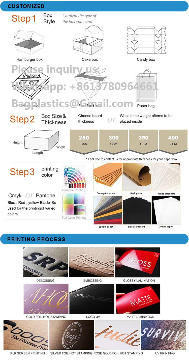 ECO Friendly Fried Chicken Burger With Container French For Custom Fries Take Away Custom Logo To Go Fast Food Packaging Boxes Boat Box Snack Paper Food Tray Kraft Paper Lunch Box