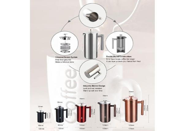 Insulated Cafetiere Metal French Press / 17 Oz French Press