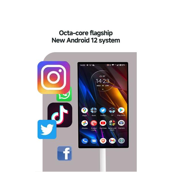 300 cd/M Smart Portable TV de 21,5 pulgadas IPS Portable Stand TV de 60Hz