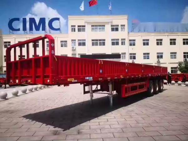 CIMC 3 Axles 40 -100T Bulk Cargo Transport Utility Stake Animal Sidewall Truck Fence Semi Trailer