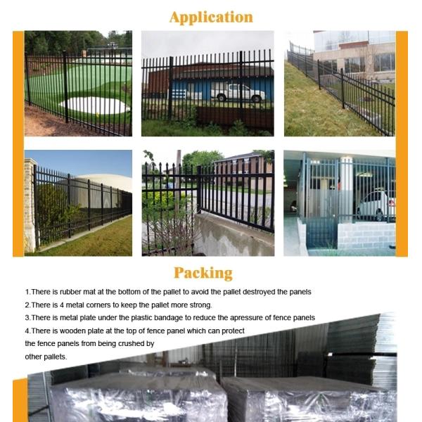 Powder Coated  Steel Trellis Fence , Garden Palisade Fencing For Decoration