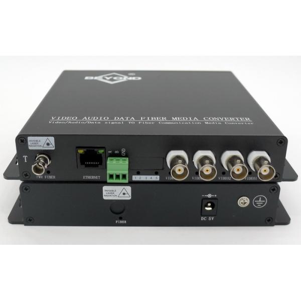 Multifunctional 4-ch Video+1-ch 10/100 Ethernet+1-ch RS232 To Fiber Optic converter