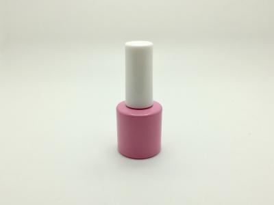 pink powder coating gel polish bottle thick tough coating 10ml round straight gel polish bottle nail polish packaging