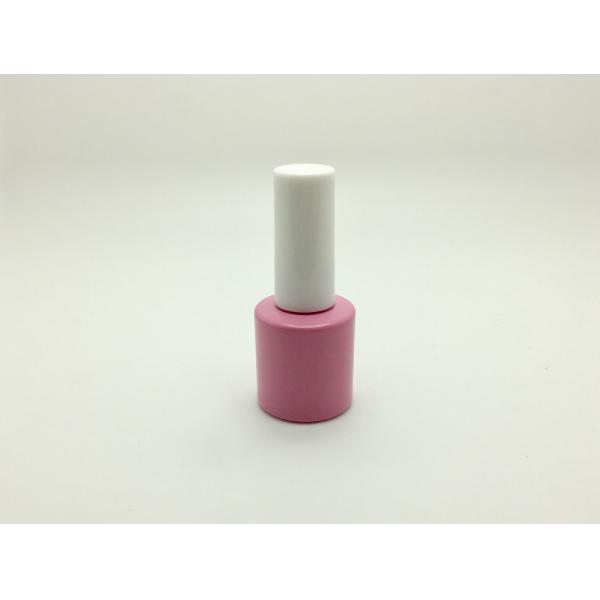 pink powder coating gel polish bottle thick tough coating 10ml round straight gel polish bottle nail polish packaging
