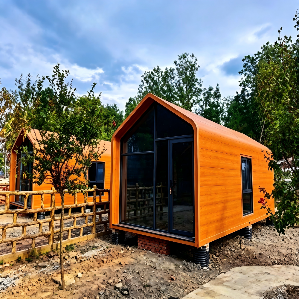 Modern a Frame Prefab House With Large Glass Windows for Scenic Glamping Resorts and Eco Tourism Projects Stylish Vacation Cabin