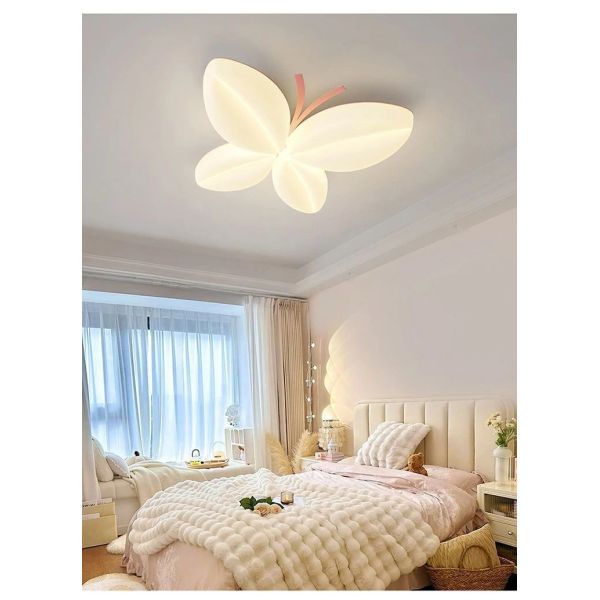 Bedroom Ceiling Lamps Creative Princess Room Little Girl Warm Romantic Butterfly Ceiling Lights(WH-MA-312)
